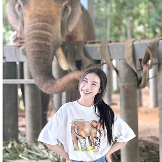 เสื้อ Oversize สกรีนลาย "ลายพี่เดียว ช้างขาหัก"