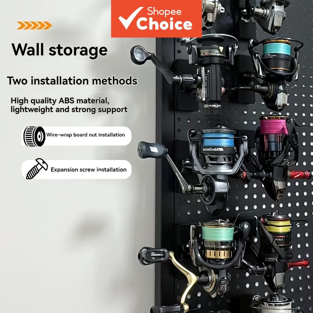 5 ชิ้น/10 ชิ้นตกปลา Reel Pegboard Storage Rack Spinning Reel ผู้ถือ Baitcasting Reel Mount Wall ขาตั้งจอแสดงผลตกปลา Tackle Organizer อุปกรณ์เสริม