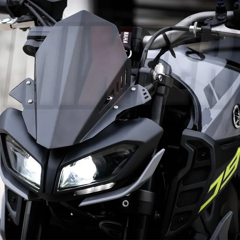 รถจักรยานยนต์กระจกกระจกอลูมิเนียมชุด Deflector สําหรับ YAMAHA FZ09 FZ 09 2017 2018 2019 2020 FZ09 FZ