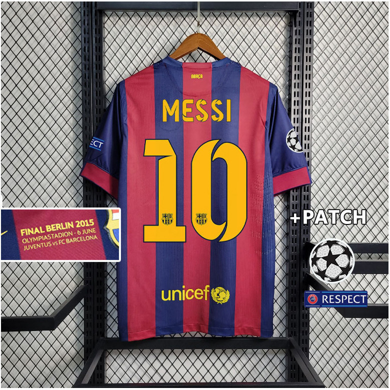 2014/15 Barcelona home Retro version MESSI NEYMAR JR high quality football jersey S-2XL