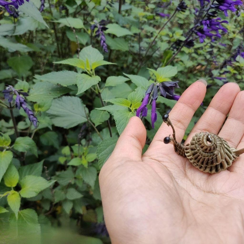 Pure Handmade Brown Weaving Straw Weaving Snail Non-Genetic Pure Craft Weaving Non-Genetic