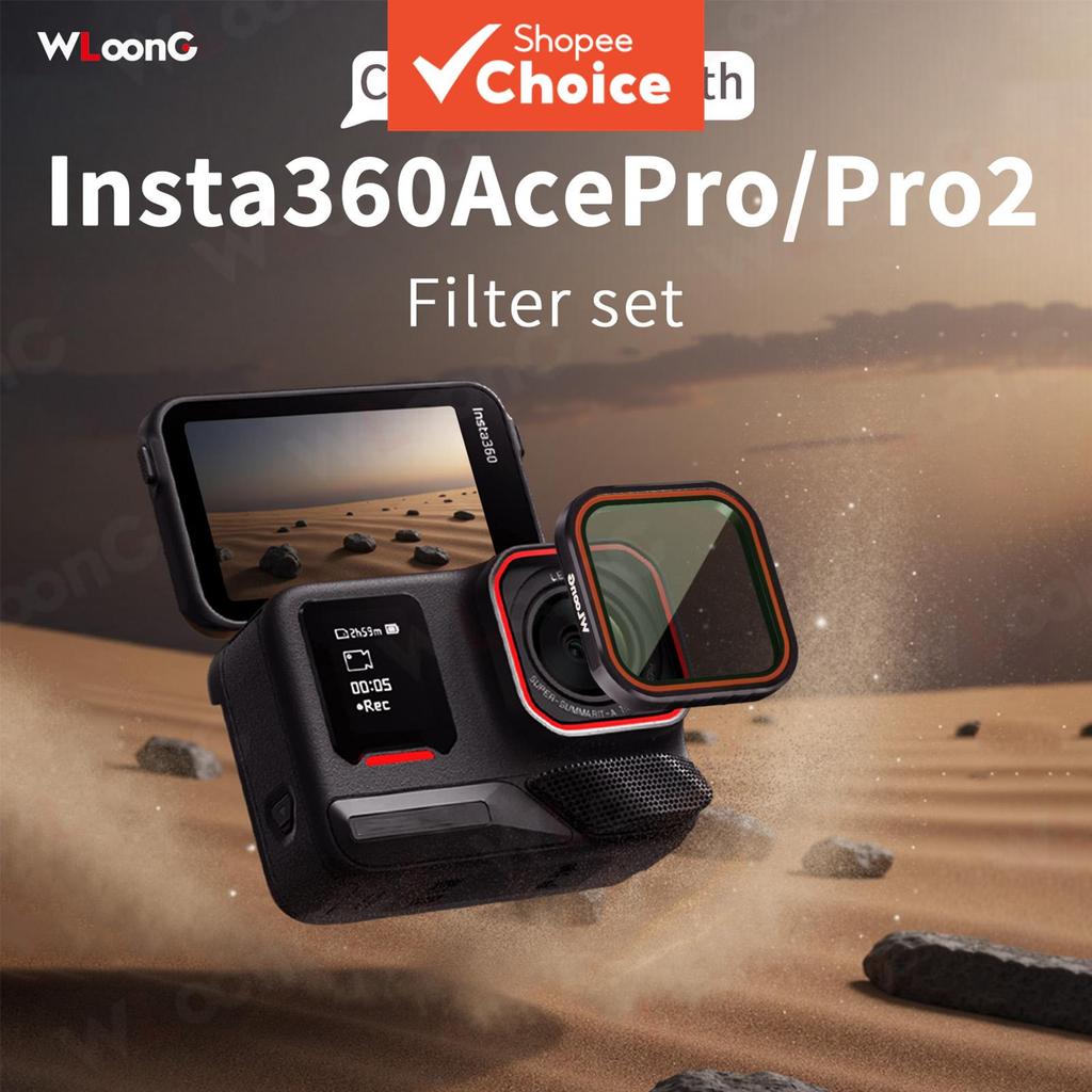 สําหรับ Insta360 Acepro2 1 Nd ชุดกรองเหมาะสําหรับกีฬากลางแจ้งของขวัญในอุดมคติวันหยุดการถ่ายภาพหัวเข็มขัดออกแบบติดตั้งง่ายเลนส์กรองกล้องคริสต์มาสวันเกิด