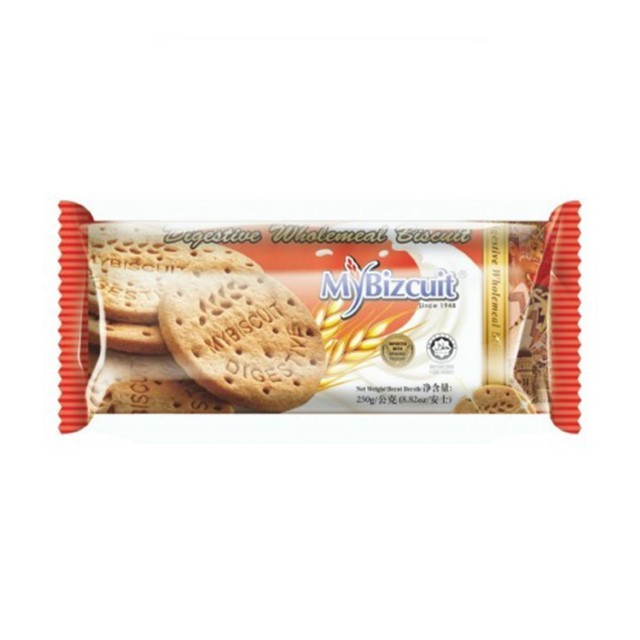 มายบิสกิต ไดเจสทีฟโฮลมีล MyBizcuit Digestive Wholemeal Biscuit 250g.