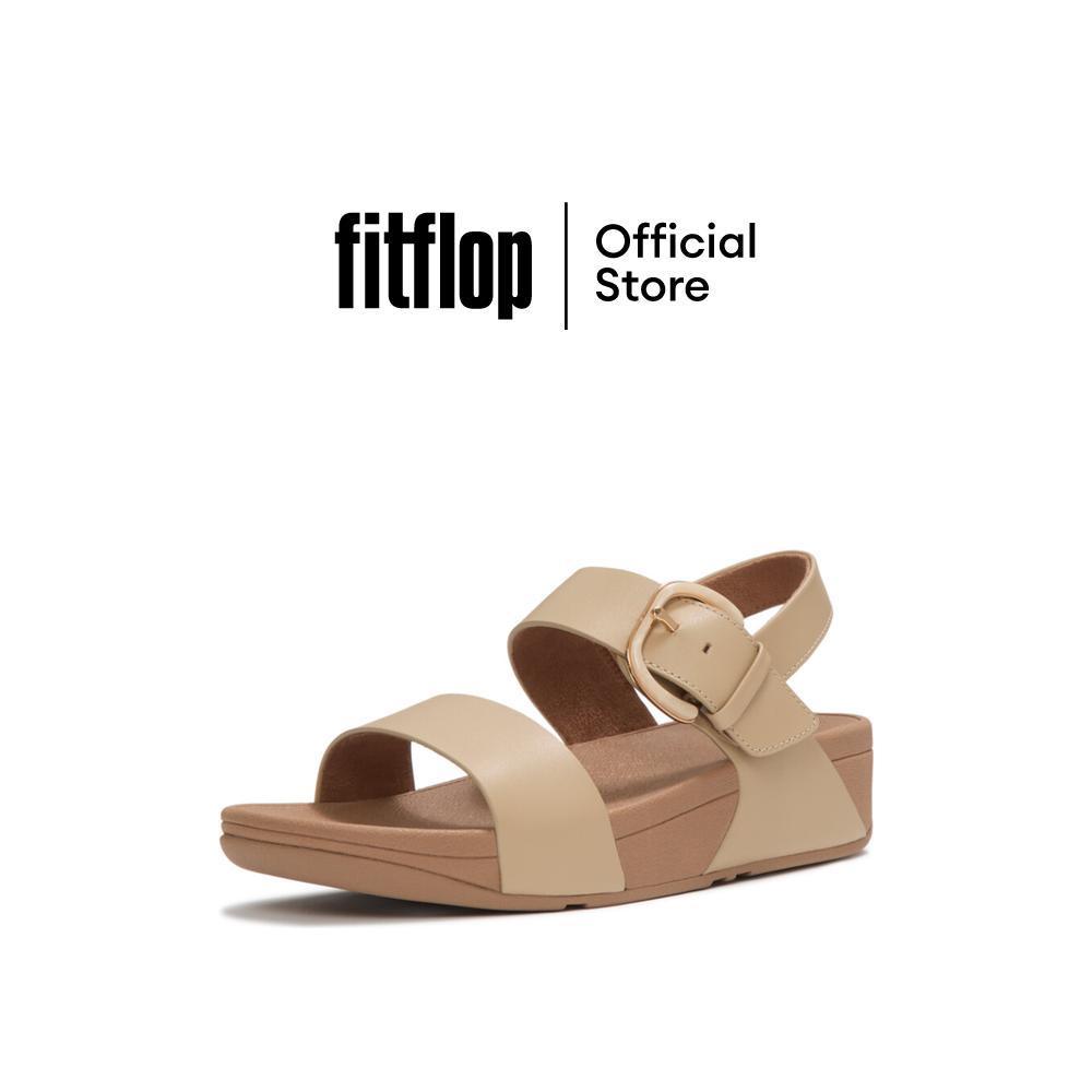 FITFLOP LULU RESIN-BUCKLE BACK-STRAP รองเท้าแตะแบบรัดส้นผู้หญิง รุ่น JE7-923 สี BROWN