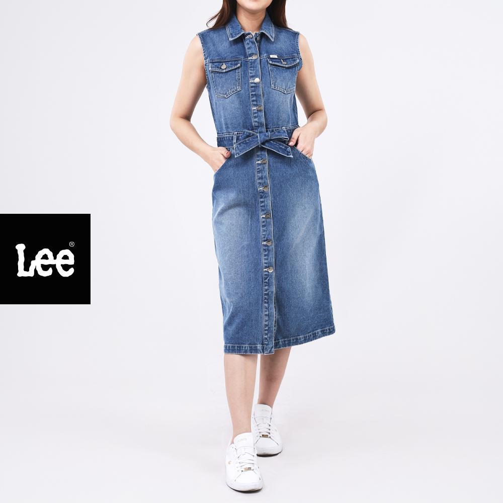 LEE ชุดเดรสผู้หญิง รุ่น LE S126WDREN08 สียีนส์กลาง