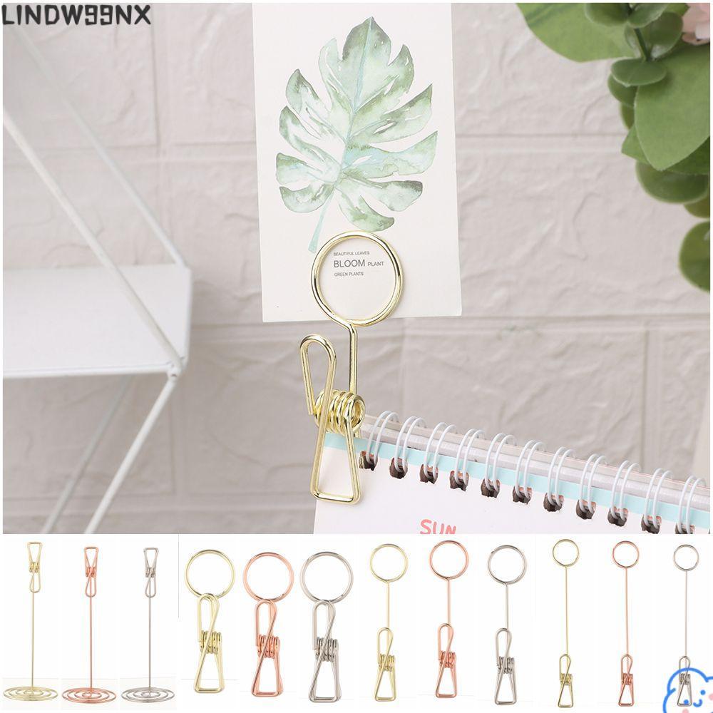 LINDW99NX Photo Clips ขาตั้งป้ายรูปทรงต่างๆ ที่หนีบกระดาษ Number Card Holder