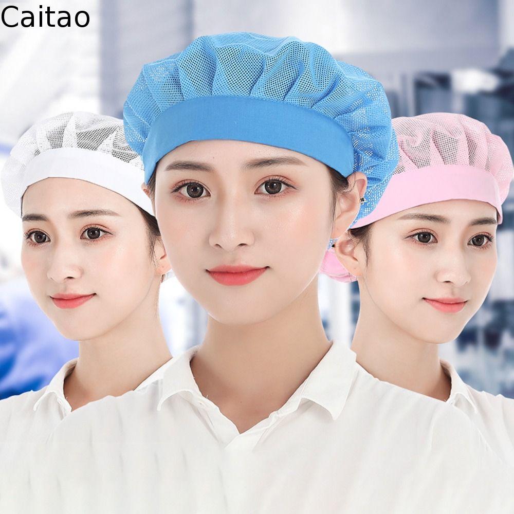 หมวกเชฟ หมวกตาข่าย หมวกคลุมผม สำหรับทำอาหาร บริการอาหาร ตาข่ายใส่ทํางาน โรงแรม