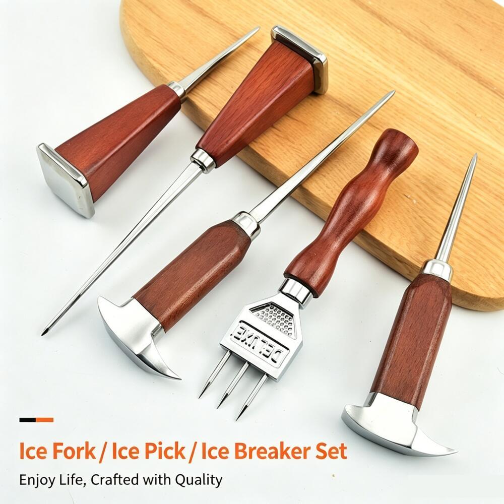 ที่เจาะน้ำแข็ง ที่แกะน้ำแข็งสแตนเลสอย่างดี เกรด 304 อุปกรณ์บาร์ Deluxe Ice Chipper