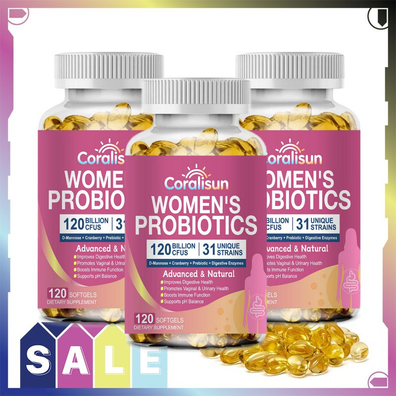 Women's Probiotics Capsule 120 พันล้าน CFU 31 สายพันธุ์ สำหรับการดูแลระบบทางเดินปัสสาวะของผู้หญิง