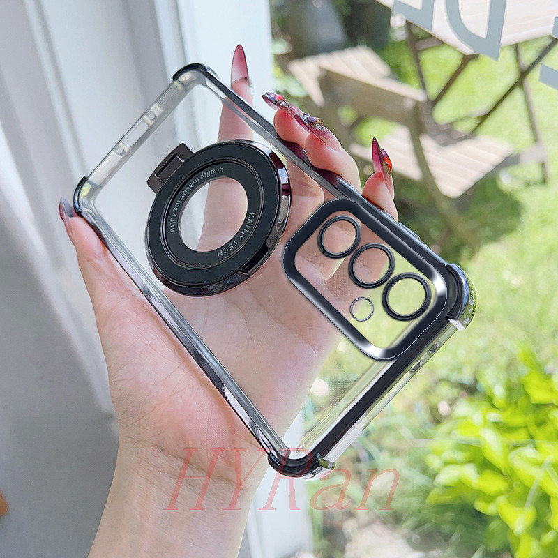 เคส Samsung S25 FE ถุงลมนิรภัยสี่มุมป้องกันการตก เคสโทรศัพท์แบบใสพร้อมขายึด CDSJ