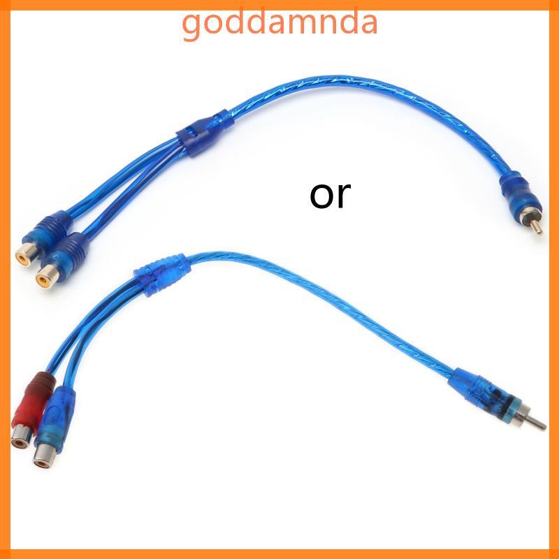 GODD รถ MP3 o RCA 1 ชาย 2 หญิง Y Splitter Cable อะแดปเตอร์สายไฟ