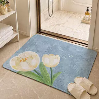 Kitchen mat, bedroom mat, non-slip bathroom mat, thickened felt, with non-slip rubber strips on the bottom.