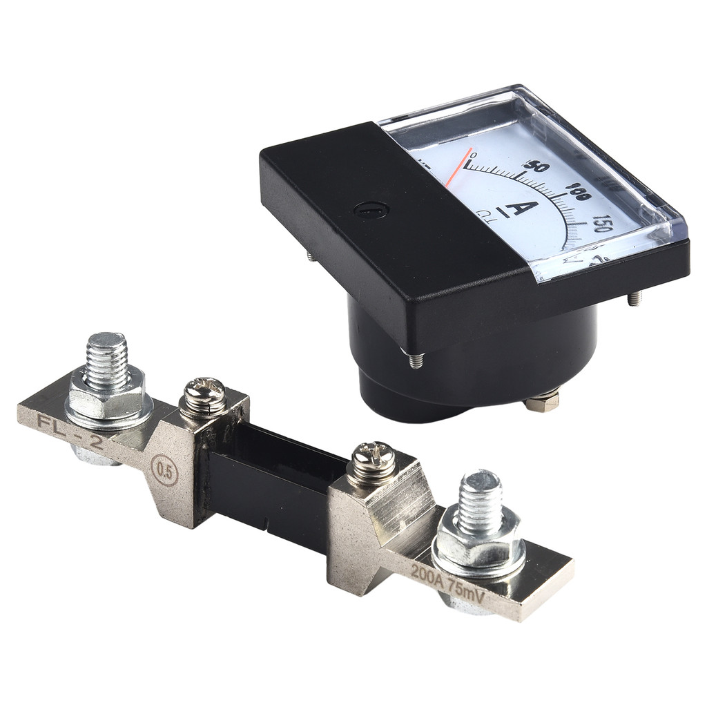<bestshe> เกจวัดมิเตอร์แอมป์อนาล็อก DH-670 แอมมิเตอร์ DC 0-200A/300A/75mV และ Shunt Panel Ampere