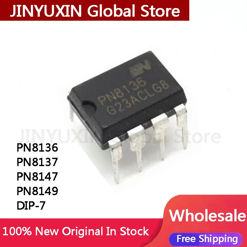 5 ชิ้น PN8136 PN8137 PN8147 PN8149 แพคเกจ DIP-7 แยกแหล่งจ่ายไฟ IC Chipset ในสต็อกขายส่ง