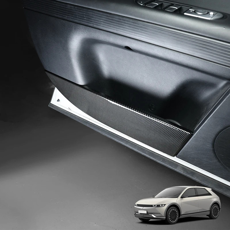 4PCS รถประตู Anti Kick Pad ภายในประตู Trim อุปกรณ์เสริมสําหรับ Hyundai IONIQ 5 / IONIQ 5 N 2022-2025