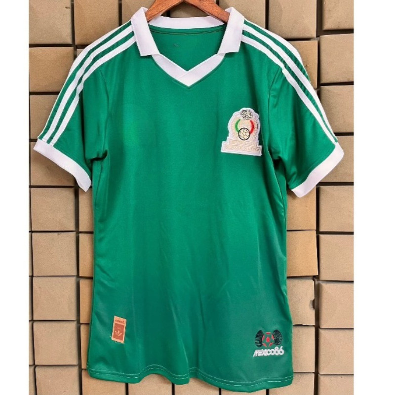 1986 MXG Home Green Retro Short-Sleeve High-Quality Football Jersey S-XXL