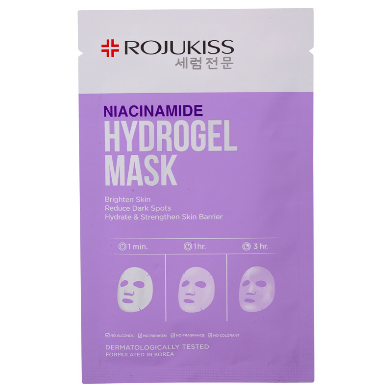 โรจูคิสไนอะซินาไมด์ไฮโดรเจลมาส์ก 33กรัม Rojukiss Niacinamide Hydrogel Mask 33g. [หมายเลขบาร์โค้ด 8858851448401 ]