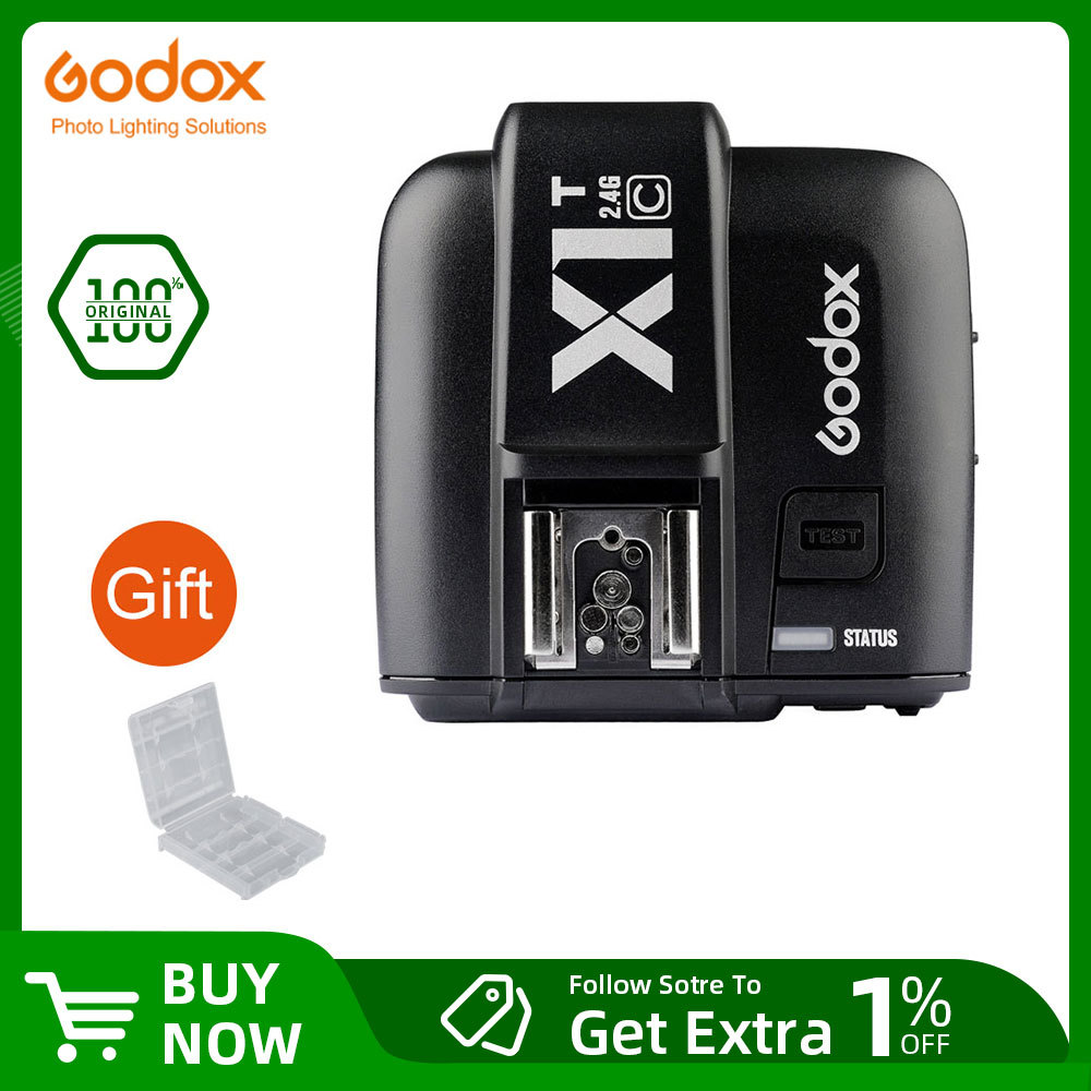 Godox X1T-C X1T-N X1T-S X1T-F X1T-O TTL HSS 2.4G Wireless Speedlite Trigger Transmitter สําหรับ Cano