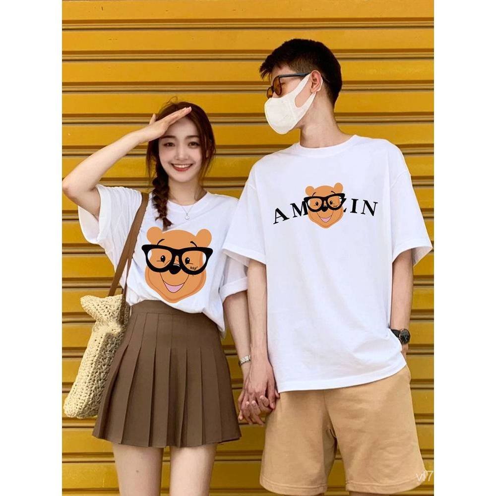 ชุดคู่รักน่ารัก T-Shirt แฟชั่นวัยรุ่น ใส่สบาย สไตล์เกาหลี