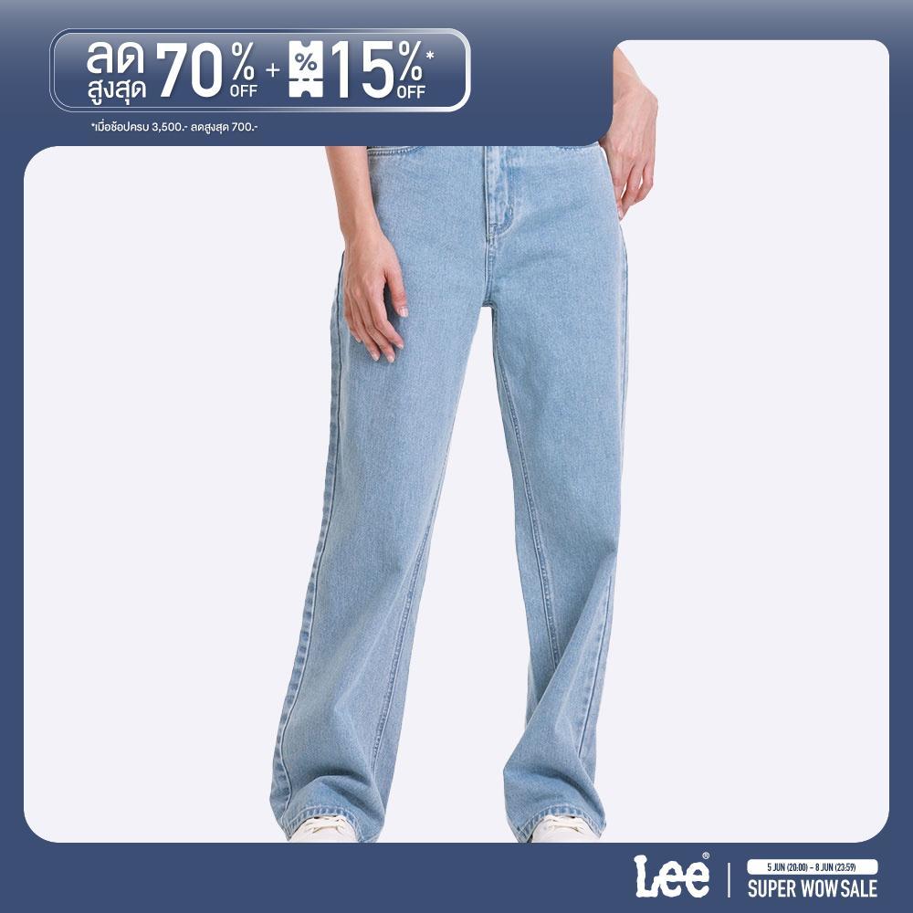 LEE กางเกงยีนส์ผู้หญิง คอลเลคชั่น BUDDY LEE เอวสูง ทรงกระบอก ทรง SEASONAL รุ่น LE F223WSEAN07 สียีนส์
