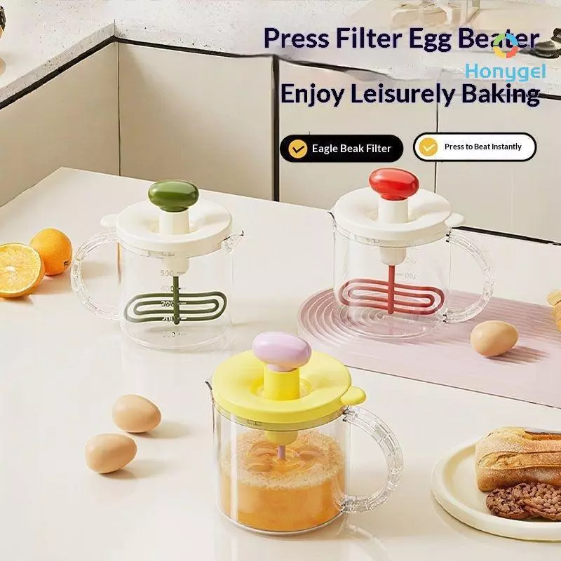 Honyge1 Egg Churn Manual Press Egg Cup