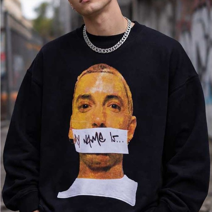 เสื้อสเวตเตอร์ คอกลม Rapper Eminem Mc.F supply co
