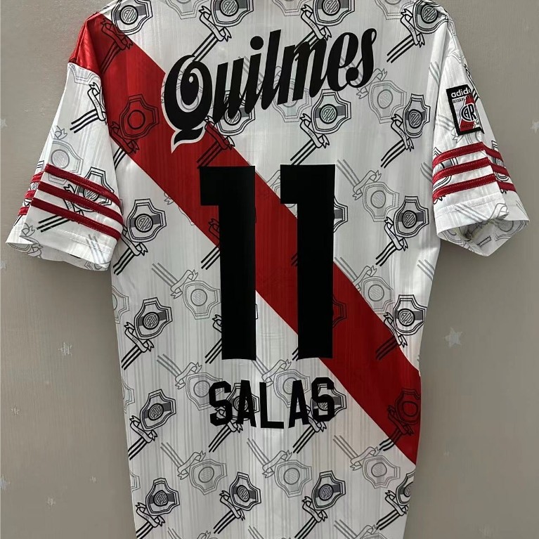 New95-96 River Plate คุณภาพสูง Home Retro Soccer Jersey เสื้อยืดที่กําหนดเองเสื้อฟุตบอล SALAS-XH