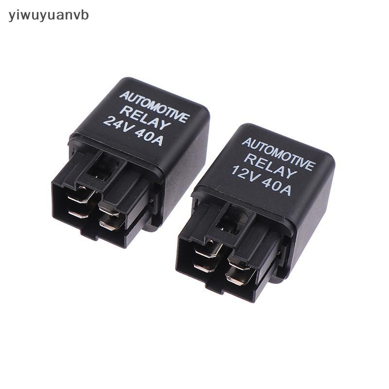 Yiwuyuanvb] 1 PC รีเลย์รถยนต์ 12V 24V 40A 40 AMP กระจกรถยนต์ Van เรือจักรยาน 4 ขา SPST Alarm รีเลย์อะไหล่รถยนต์ใหม่