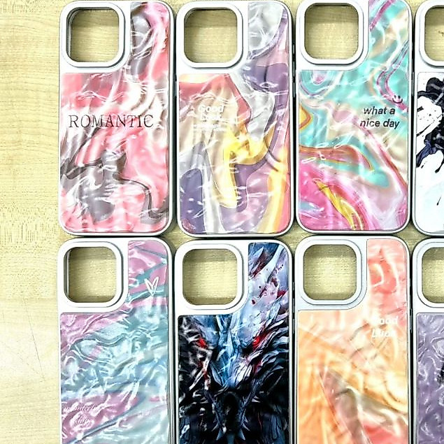 Samsung A05 A05s A14 A15 A25 A35 Altra S24ultra55 S23fe S23u แฟชั่น Marble Sliver Edge Case