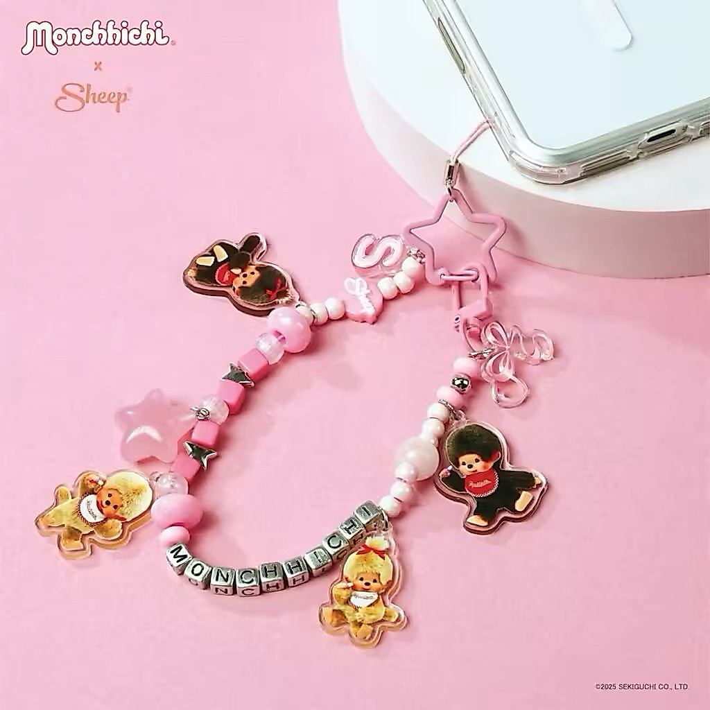 พร้อมส่งจากไทย🇹🇭🤎[Strap Monchhichi] Monchhichi Collection สายคล้องมือถือ Strap Phone Charm ที่ห้อยโทรศัพท์ มอนชิชิ สติช