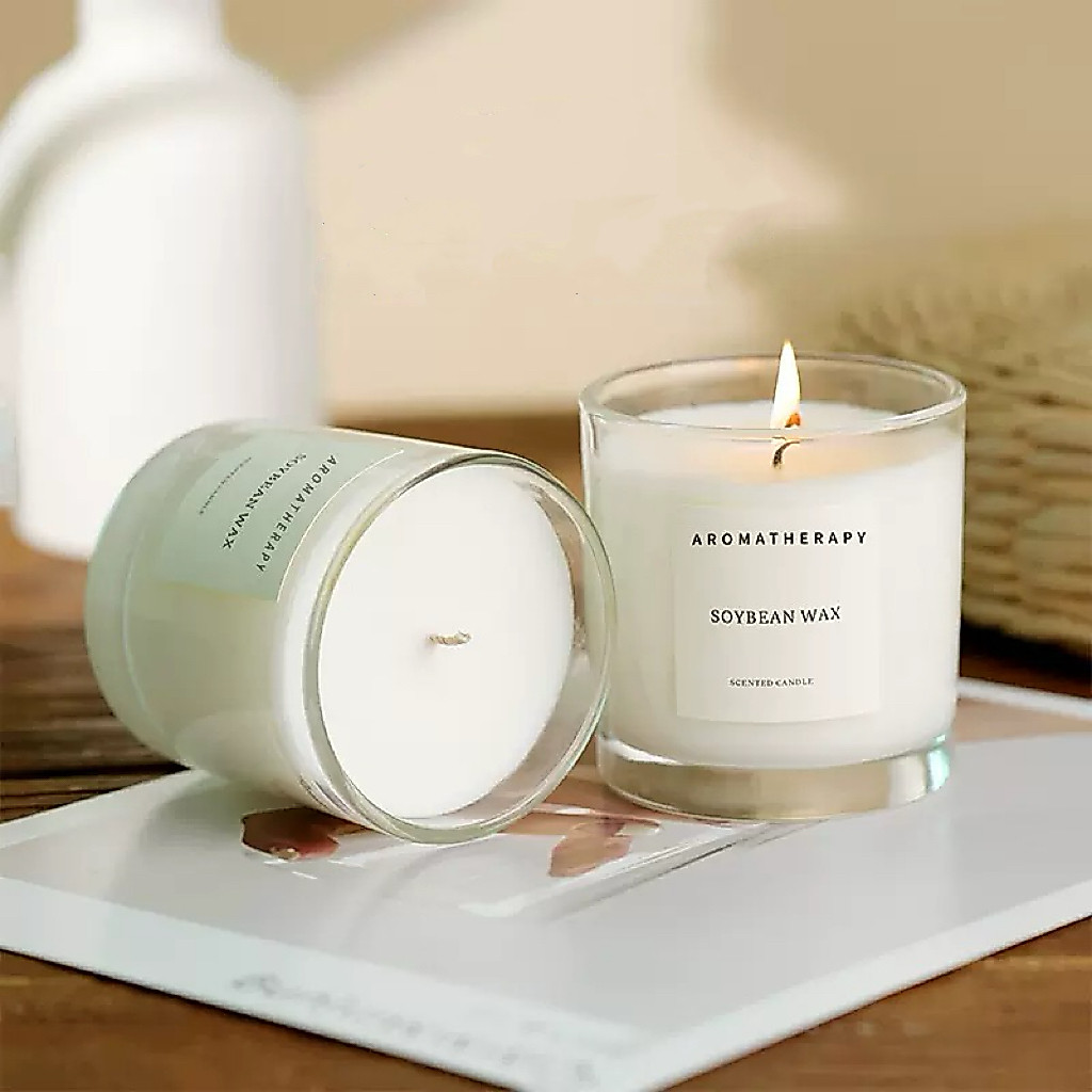 OurHome [พร้อมส่ง] เทียนหอมในถ้วยแก้ว Scented candle in glass cup ของชำร่วยงานแต่งงาน ของขวัญสร้างสรรค์ ของขวัญวันเกิด ข