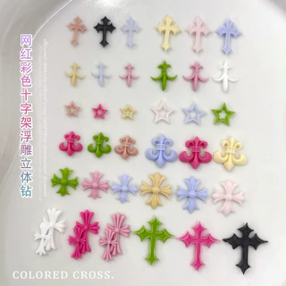 สีลูกกวาดข้ามอุปกรณ์แต่งเล็บเพชรเรซินที่มีสีสันข้ามพรมแดนร้อนขายเคสโทรศัพท์สติ๊กเกอร์ตกแต่งสวมใส่อุปกรณ์เล็บ