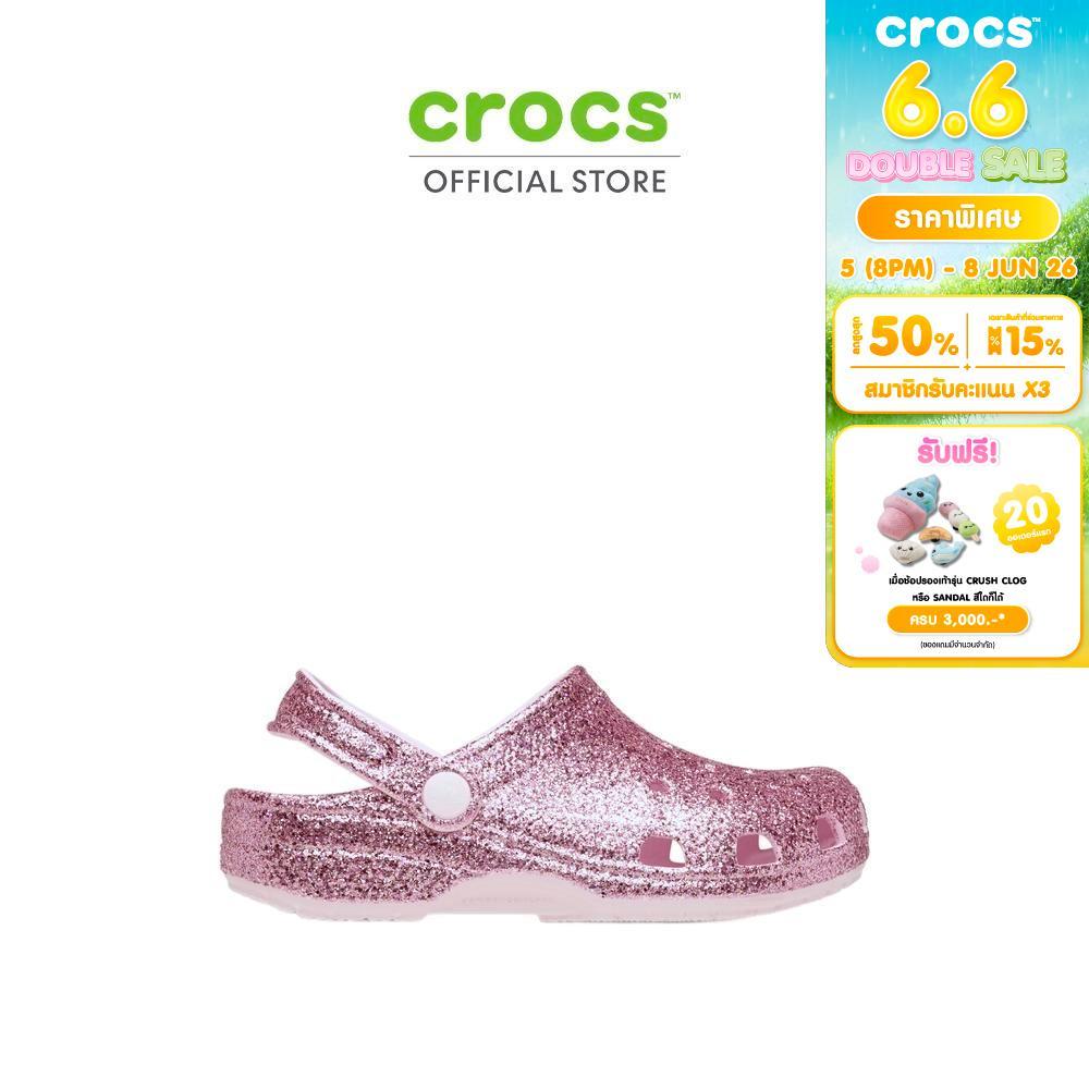 CROCS รองเท้าลำลองเด็ก CLASSIC CHUNKY GLITTER CLOG รุ่น 211939-6ZW - PINK MILK
