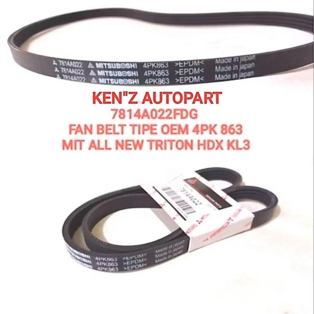 FAN BELT VAN BELT V BELT FAN BELT TYPE OEM 4PK 863 MITSUBISHI ALL NEW TRITON HDX KL3