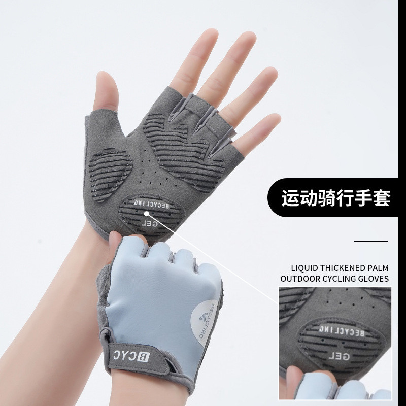 ถุงมือยิมครึ่งนิ้วสําหรับผู้ชายผู้หญิงถุงมือยกน้ําหนักระบายอากาศ,ถุงมือออกกําลังกายกันลื่นพร้อมข้อมือห่อสนับสนุน,ป้องกันแคลลัสสําหรับยกน้ําหนักดึง