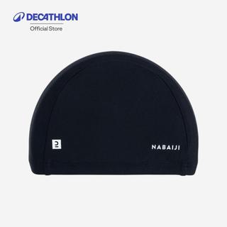 Decathlon Mesh Swimming Cap - Plain Fabric - Size S หมวกว่ายน้ำผ้าตาข่ายที่มีเนื้อผ้าสีพื้น ขนาด S - Black