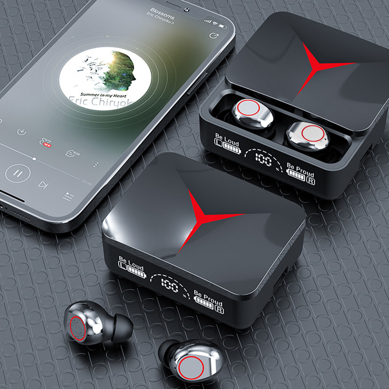 TWS M90 Pro หูฟังไร้สายหูฟัง Touch Control ชุดหูฟังสําหรับเล่นเกมไฮไฟสเตอริโอลดเสียงรบกวนพร้อมไมโครโ