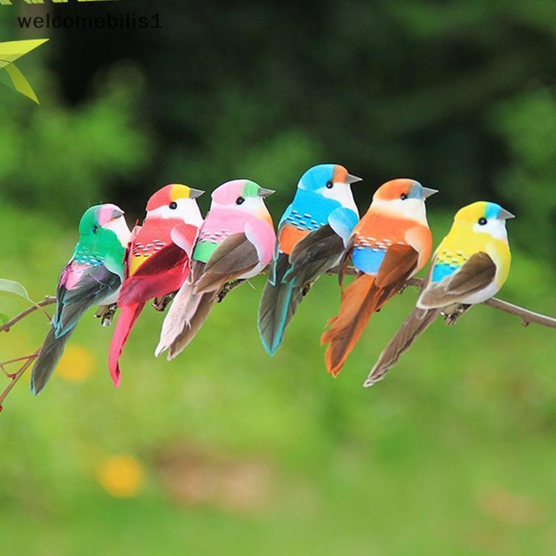 Welcomebilis1] 1 ชิ้นน่ารักนกประดิษฐ์ปลอมโฟมสัตว์จําลอง Feather นกรุ่น Tit DIY Craft บ้านสวนเครื่องประดับตกแต่งใหม่