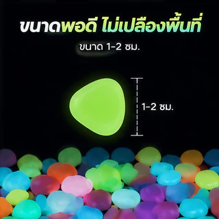COD สวนน้ำ หินกรวดเรืองแสงในที่มืด สีสันสดใส ตกแต่งตู้ปลา ปลอดสารพิษ ไม่ทำให้เสียคุณภาพน้ำ เหมาะใส่ลงตู้ปลาได้เลย