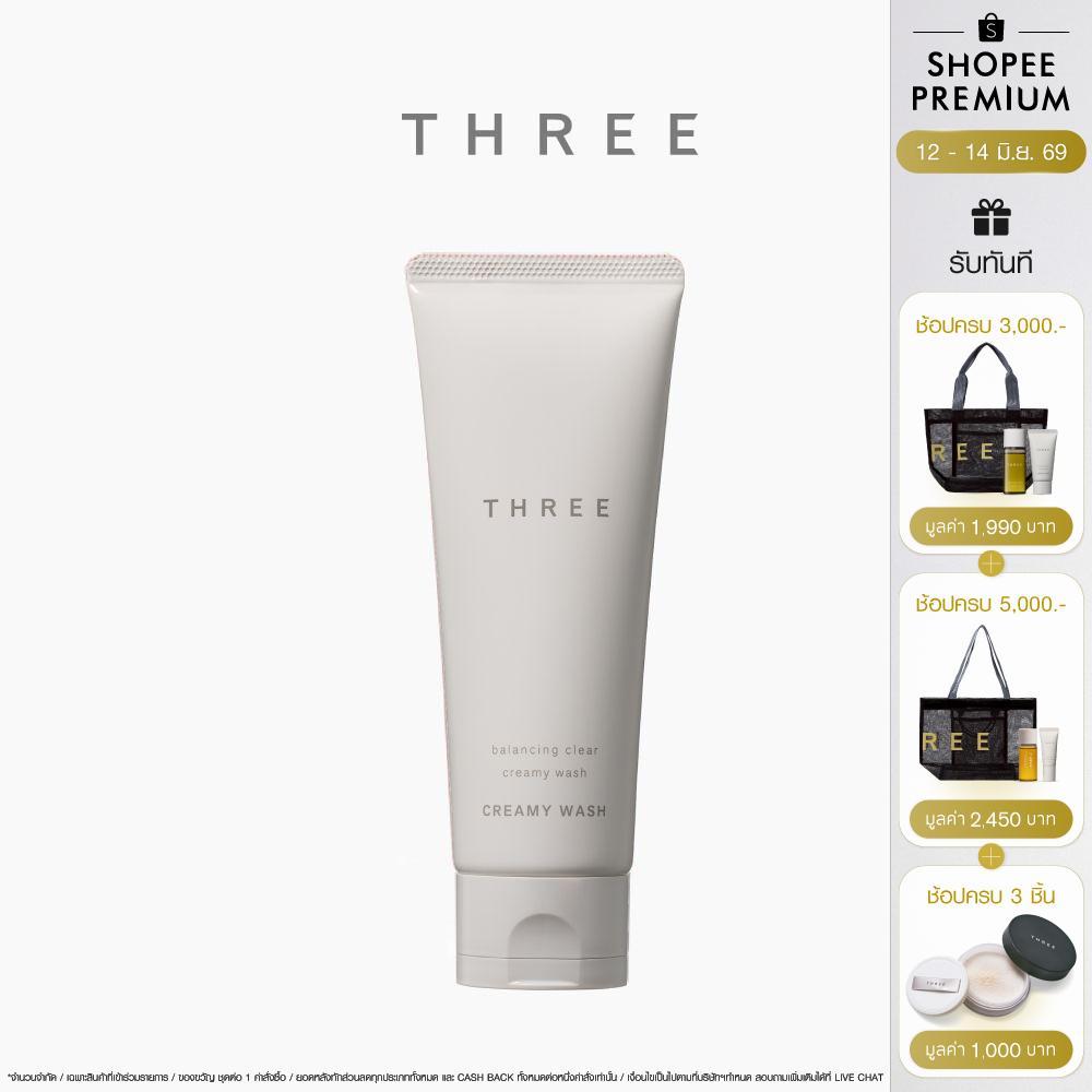 THREE Balancing Clear Creamy Wash 100g ทรี บาลานซิ่ง เคลียร์ ครีมมี่ วอช