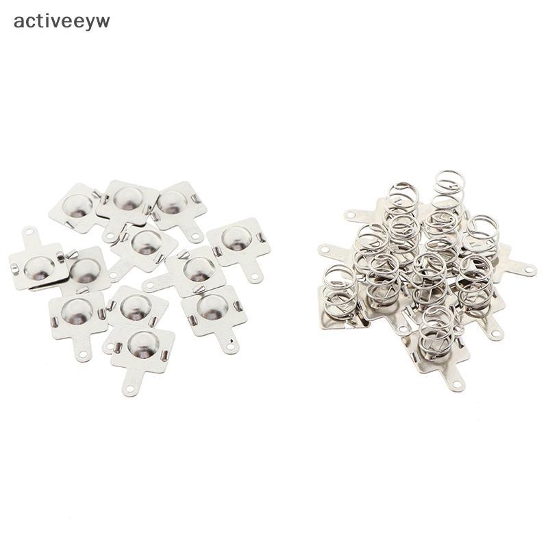 Activeeyw] 10 คู่เปลี่ยนแบตเตอรี่โลหะแผ่นสัมผัสฤดูใบไม้ผลิสําหรับแบตเตอรี่ AA AAA ใหม่