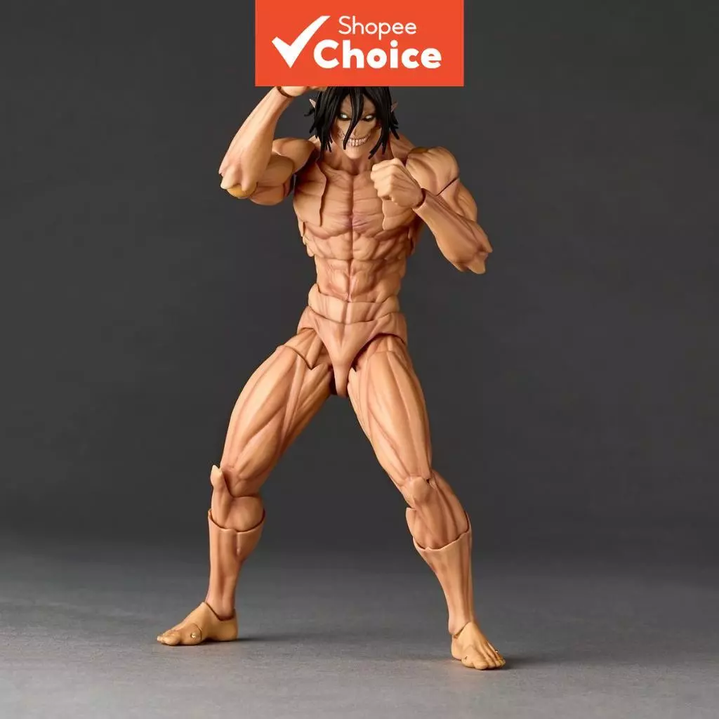 ฟิกเกอร์แอคชั่น Attack on Titan สูง 16 ซม. Kaiyodo Revoltech Amazing Yamaguchi ฟิกเกอร์ PVC Attack on Titan เอเรน เยเกอร์