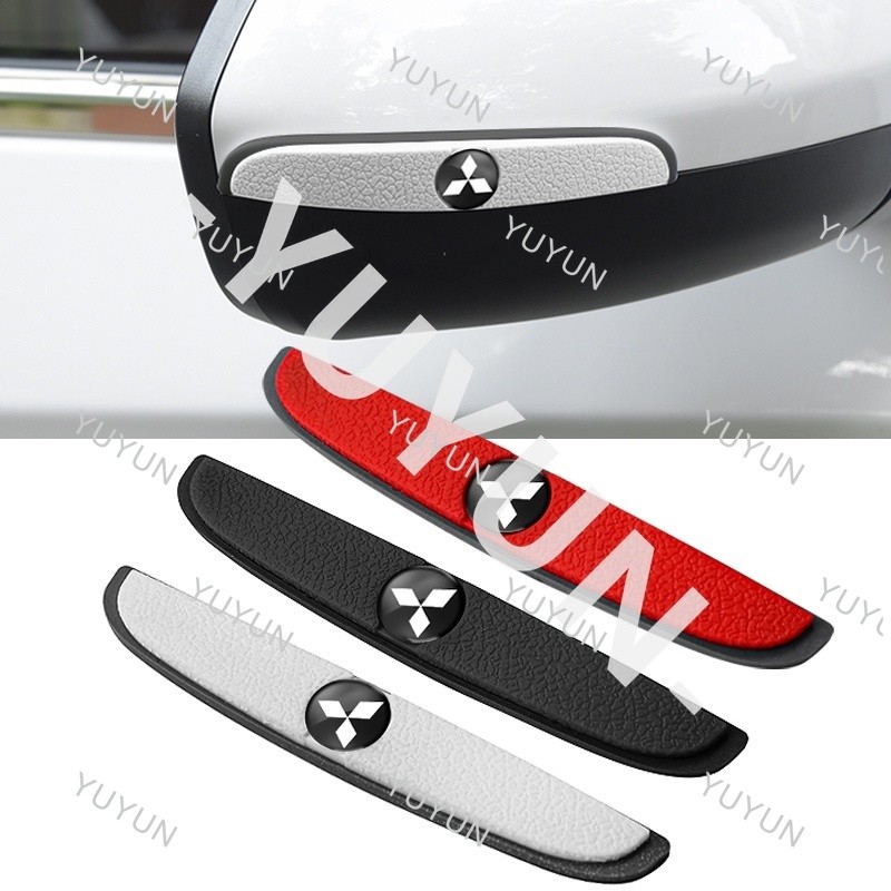 YY 4 ชิ้นยาง Anti Collision Strip รถประตูด้านหลังสําหรับ Mitsubishi Lancer ASX Mirage Pajero Sport