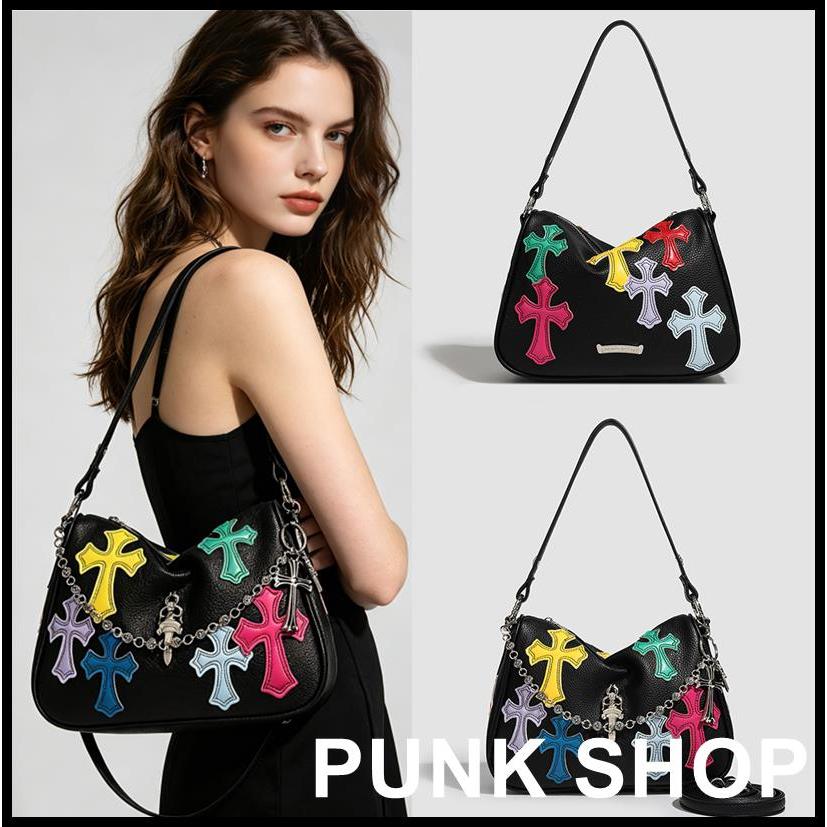 CH♥ กระเป๋าสะพาย Color Cross PU Leather Female Bag Fashion Crossbody Bag 9218