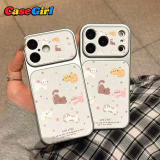 [✅คุ้มค่าที่สุด] สำหรับ iPhone 16 13 17 15 11 14 12 Pro Max 16 15 14Plus ลายแมวน่ารักพิมพ์เต็มน่ารักมากกันกระแทก