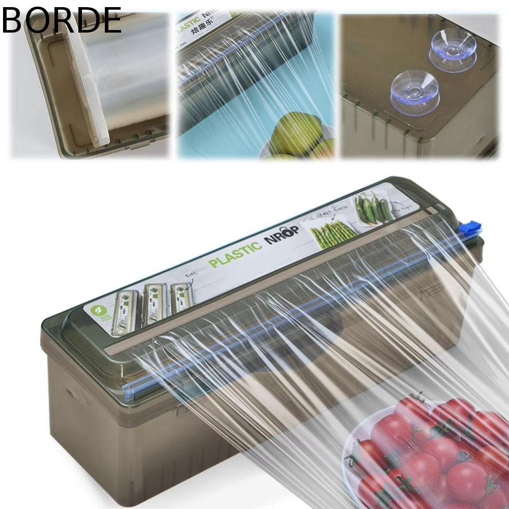 BORDE เครื่องจ่ายห่ออาหาร,เครื่องตัดฟิล์มยึดพลาสติกแบบใช้ซ้ําได้,เครื่องตัดในครัวเรือนที่ใส่ฟอยล์คมตัดฟอยล์|ร้านอาหาร