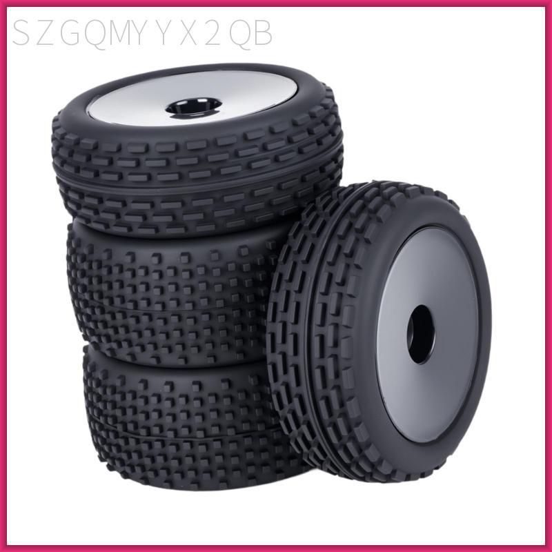 [szgqmyyx2qb] 4 ชิ้น 1/10 RC ยางรถ,อุปกรณ์เสริมยาง,สีดํา DIY อัพเกรดแทนที่สําหรับ EB410, SRX4 1/10 2
