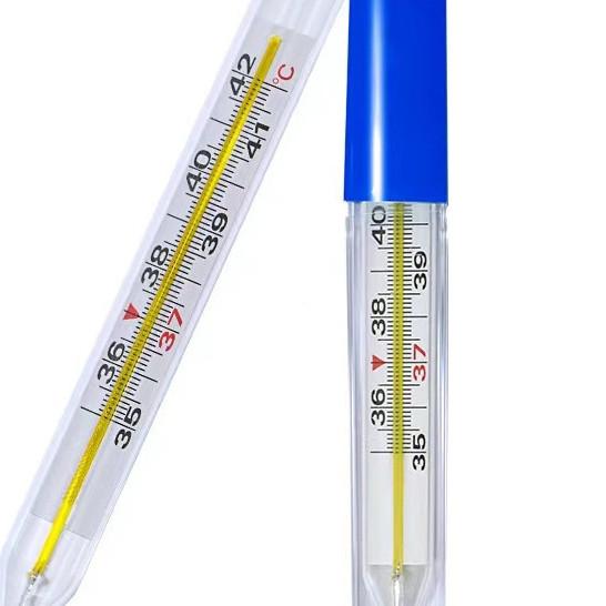 มาตรฐานภายในแก้วขนาดใหญ่ Thermter Mercury Thermter Underarm Oral Thermter℃&℉พวงกุญแจ Scale powerbank