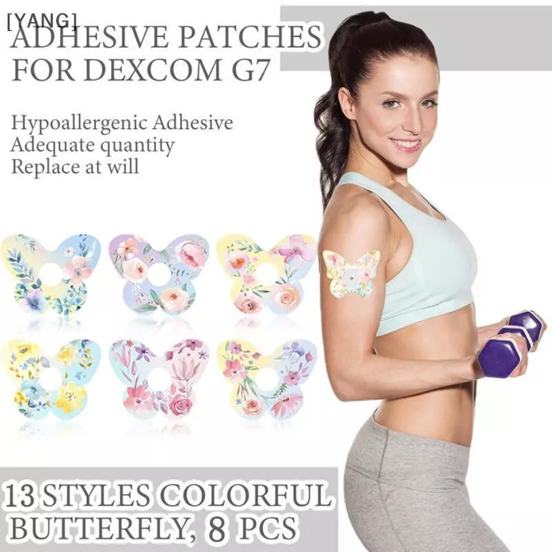 [YANG] เครื่องวัดน้ําตาลกลูโคสในเลือดเซนเซอร์ Fixing Patch Sweatproof แถบกาว 5/8 ชิ้นชุดสําหรับการตรวจสอบเบาหวานฟิตเนสวิ่งกลางแจ้งใช้
