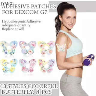 [YANG] เครื่องวัดน้ําตาลกลูโคสในเลือดเซนเซอร์ Fixing Patch Sweatproof แถบกาว 5/8 ชิ้นชุดสําหรับการตรวจสอบเบาหวานฟิตเนสวิ่งกลางแจ้งใช้